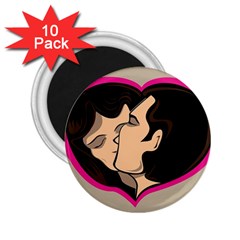 Don t Kiss With A Bloody Nose Face Man Girl Love 2 25  Magnets (10 Pack)  by Mariart