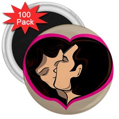 Don t Kiss With A Bloody Nose Face Man Girl Love 3  Magnets (100 Pack) by Mariart