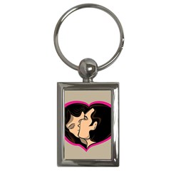 Don t Kiss With A Bloody Nose Face Man Girl Love Key Chains (rectangle) 