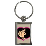 Don t Kiss With A Bloody Nose Face Man Girl Love Key Chains (Rectangle)  Front