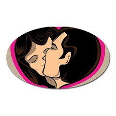 Don t Kiss With A Bloody Nose Face Man Girl Love Oval Magnet