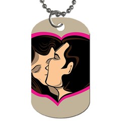 Don t Kiss With A Bloody Nose Face Man Girl Love Dog Tag (one Side) by Mariart