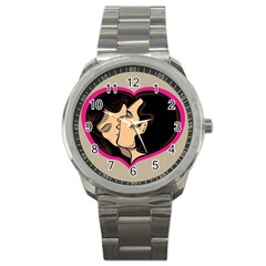 Don t Kiss With A Bloody Nose Face Man Girl Love Sport Metal Watch by Mariart