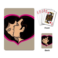 Don t Kiss With A Bloody Nose Face Man Girl Love Playing Card by Mariart