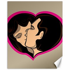 Don t Kiss With A Bloody Nose Face Man Girl Love Canvas 16  X 20   by Mariart