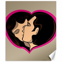 Don t Kiss With A Bloody Nose Face Man Girl Love Canvas 20  X 24   by Mariart