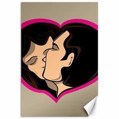 Don t Kiss With A Bloody Nose Face Man Girl Love Canvas 24  X 36  by Mariart