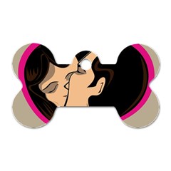 Don t Kiss With A Bloody Nose Face Man Girl Love Dog Tag Bone (one Side) by Mariart