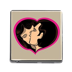 Don t Kiss With A Bloody Nose Face Man Girl Love Memory Card Reader (square) by Mariart