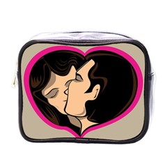 Don t Kiss With A Bloody Nose Face Man Girl Love Mini Toiletries Bags by Mariart