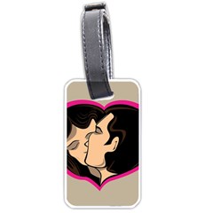 Don t Kiss With A Bloody Nose Face Man Girl Love Luggage Tags (one Side)  by Mariart