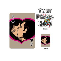 Don t Kiss With A Bloody Nose Face Man Girl Love Playing Cards 54 (mini)  by Mariart