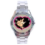 Don t Kiss With A Bloody Nose Face Man Girl Love Stainless Steel Analogue Watch Front