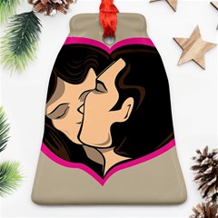 Don t Kiss With A Bloody Nose Face Man Girl Love Bell Ornament (two Sides) by Mariart