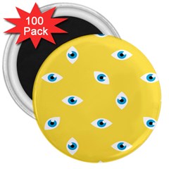 Eye Blue White Yellow Monster Sexy Image 3  Magnets (100 Pack)