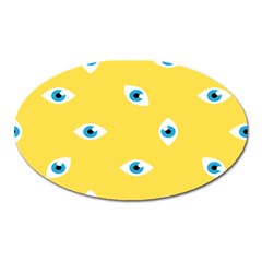 Eye Blue White Yellow Monster Sexy Image Oval Magnet by Mariart