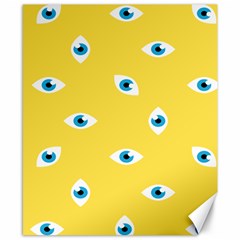 Eye Blue White Yellow Monster Sexy Image Canvas 8  X 10  by Mariart