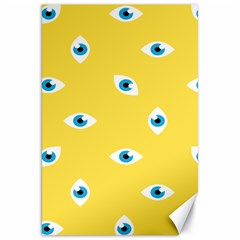 Eye Blue White Yellow Monster Sexy Image Canvas 20  X 30   by Mariart