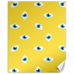 Eye Blue White Yellow Monster Sexy Image Canvas 11  X 14   by Mariart