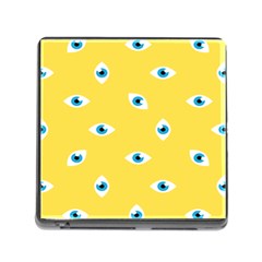 Eye Blue White Yellow Monster Sexy Image Memory Card Reader (square)