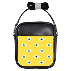 Eye Blue White Yellow Monster Sexy Image Girls Sling Bags by Mariart