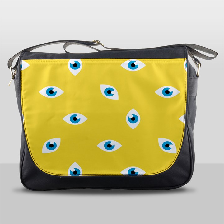 Eye Blue White Yellow Monster Sexy Image Messenger Bags