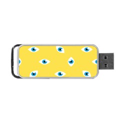 Eye Blue White Yellow Monster Sexy Image Portable Usb Flash (one Side) by Mariart