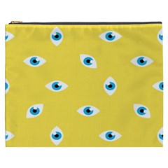 Eye Blue White Yellow Monster Sexy Image Cosmetic Bag (xxxl) 