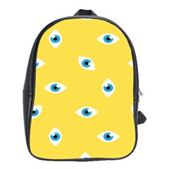 Eye Blue White Yellow Monster Sexy Image School Bags (xl)  by Mariart