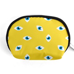 Eye Blue White Yellow Monster Sexy Image Accessory Pouches (medium)  by Mariart