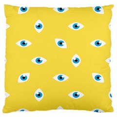 Eye Blue White Yellow Monster Sexy Image Large Flano Cushion Case (one Side) by Mariart