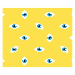 Eye Blue White Yellow Monster Sexy Image Double Sided Flano Blanket (small)  by Mariart