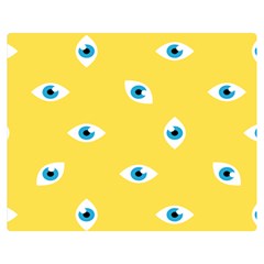 Eye Blue White Yellow Monster Sexy Image Double Sided Flano Blanket (medium)  by Mariart