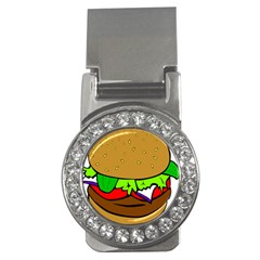 Fast Food Lunch Dinner Hamburger Cheese Vegetables Bread Money Clips (cz)  by Mariart