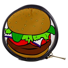 Fast Food Lunch Dinner Hamburger Cheese Vegetables Bread Mini Makeup Bags by Mariart