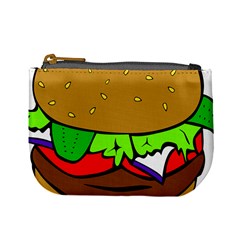 Fast Food Lunch Dinner Hamburger Cheese Vegetables Bread Mini Coin Purses by Mariart