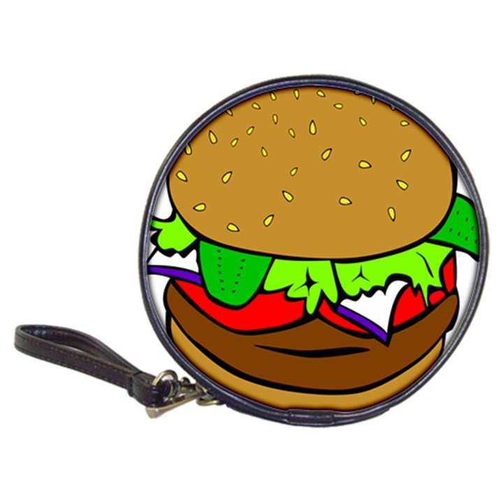 Fast Food Lunch Dinner Hamburger Cheese Vegetables Bread Classic 20-CD Wallets