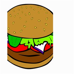 Fast Food Lunch Dinner Hamburger Cheese Vegetables Bread Large Garden Flag (two Sides) by Mariart