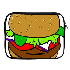 Fast Food Lunch Dinner Hamburger Cheese Vegetables Bread Apple Ipad 2/3/4 Zipper Cases by Mariart