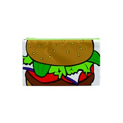 Fast Food Lunch Dinner Hamburger Cheese Vegetables Bread Cosmetic Bag (xs) by Mariart