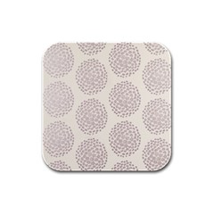 Flower Floral Star Sakura Purple Rubber Square Coaster (4 Pack)  by Mariart