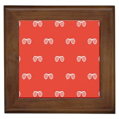 Glasses Disco Retina Red White Line Framed Tiles