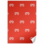 Glasses Disco Retina Red White Line Canvas 24  x 36  23.35 x34.74  Canvas - 1