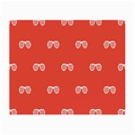 Glasses Disco Retina Red White Line Small Glasses Cloth (2-Side) Front