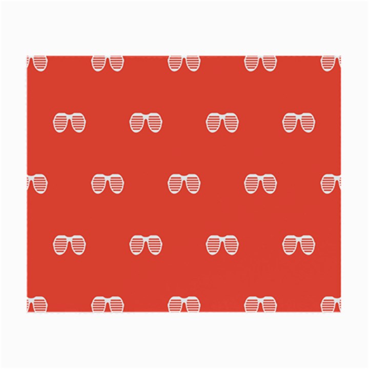 Glasses Disco Retina Red White Line Small Glasses Cloth (2-Side)