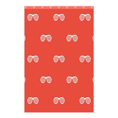 Glasses Disco Retina Red White Line Shower Curtain 48  X 72  (small)  by Mariart