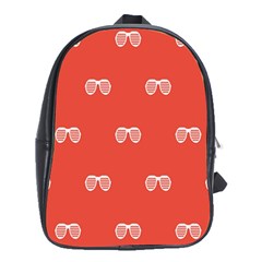 Glasses Disco Retina Red White Line School Bags (xl)  by Mariart