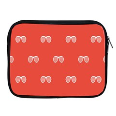 Glasses Disco Retina Red White Line Apple Ipad 2/3/4 Zipper Cases by Mariart