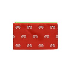 Glasses Disco Retina Red White Line Cosmetic Bag (xs) by Mariart