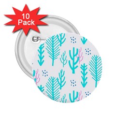 Forest Drop Blue Pink Polka Circle 2 25  Buttons (10 Pack)  by Mariart